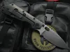 High End Enter Tactical Składany Nóż D2 Kamienny Wash Blade Włókno węglowe + TC4 Stop Titanium Uchwyt Survival Składany Noże EDC