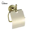 Europäische antike Toilettenpapierhalter Messing geschnitzt Toilettenpapierhalter Gold Pvd Ti Blume Badezimmer-Accessoires Produkte T200425347M