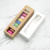 Kraft Card Paper Macaron Box Cake Dozen met Clear Venster Chocoladedozen Biscuit Muffin Box Bakvormen Verpakking Vakantie Geschenkdoos Zee KKC5140