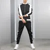 2020 MEN MENS Set Brand Casual Tracksuit Spring Spring Autumn Men S Sportswear Duas peças Pontas de capa de calça rastrear Fashion Streetwear LJ201126