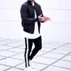 2020 Nowy męski Skinny Biker Jeans Bands Mężczyzna Pasek Stripe Distressed Stretch Black Dżinsy Homme Casual Ripped Tore Dla Mężczyzn