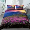 Vacker natursköna duvet täcker 3d blomma träd vattenfall sängkläder set sängkläder pillowcases Twin Full Home Textiles 2 / 3pcs 201021