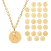 letter disc necklace