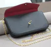 Wholesale chain purse chain shoulder bag for women evening Bag handbag presbyopic three piece set mini messenger bag card holder purse