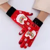 秋と冬のタッチスクリーン編み物クリスマスの暖かい手袋クリスマスの装飾屋外の暖かい手袋DB091
