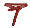 Est Design Knot Cowskin Belts For Women Soft Real Leather Knutt Strap Belt Long äkta klänningstillbehör Lady Waistbands 2203043841726