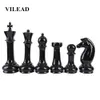 VILEAD Sechsteiliges Set Internationale Schachfiguren aus Keramik, kreatives europäisches Handwerk, Heimdekoration, Zubehör, handgefertigte Verzierung, T200710