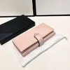 2022High kvalitet designer plånbok läder långa kvinnors rosa förändring väska kortväska