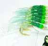 Lichte sabiki visserij Lure Rigs Aas Jigs Groene Vis Huid met gouden haken Maat 615 VISSING TACKLE96549516514016