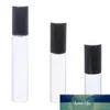 1 pc Garrafa de vidro portátil mini garrafas de vidro com bolas de rolos de aço inoxidável para óleos essenciais perfumes aromaterapia
