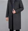 2021 Cappotto lungo in tweed invernale Bello caldo risvolto con visiera Bavero dello sposo Groomsmen Smoking da sposa Prom Party Blazer Jacket Solo un pezzo