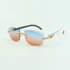 نظارة شمسية 2022 بوكيه ألماس رائعة 3524015 مع نظارات بوق الجاموس الطبيعي المختلط وعدسة مقطوعة بسمك 3.0 ، الحجم: 18-140 ملم