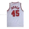 Stitched Custom No.45 Vit 94-95 Klassisk Vintage Mesh Jersey Kvinnor Youth Mens Basketball Jerseys XS-6XL NCAA