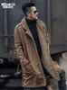 Двухсторонняя одежда Шерстяные пушистые флисовые куртки длинное теплое пальто для мужчин зимние мужские плюшевые европейские стиль нового пальто -1 LJ201106