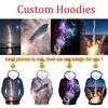 Costume 3D Hoodies Texto Photo 3D Cópia Completa Homens Mulheres Personalizar Personalizar Sweatshirt Customization Drop Ship Navio Projeto de marca 201020