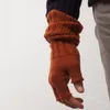 Gants chauds d'hiver pour hommes poignet bras Crochet tricot creux gants de cyclisme en plein air sans doigts