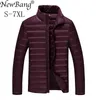 Newbang Plus 5XL 6XL 7XL Duck Mäns fjäder Ultralight Down Jacket för män Park Outwear med väska övercoat 201223