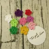 100pic Colorful Cotton Crochet Flowers Applique Clothes Appeal DIY Pad Accessory Handmade Knitted Clothing Patch Girl's Headwear 201123