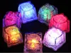 Barra de cubos de gelo LED Flash Cubo de cristal de mudança automática Iluminação ativada por água 7 cores para festa romântica Casamento Presente de Natal KD1