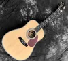 Personnalisé 1 pièces bois ébène touche érable flambé cou D Dreadnought 45E guitare acoustique