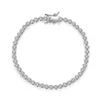 Braccialetti a catena con diamanti da tennis Hip Hop per uomo Bracciale con zirconi in rame di lusso alla moda Catene in argento dorato