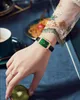 カジュアルな到着大販売ウィリストのレトロな小さなスクエアディスク腕時計のためのシンプルな気質学生韓国の小さな緑の防水腕時計