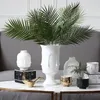 Keramikvase Muse Face Lip Facettierte Vase Home Dekoration Vase Künstliche Blumenschmuck LJ201209
