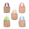 13 Styles DHL Ship! Pâques Coton Linge Lapin Oreille Sac Lapin Oreilles Panier Cadeau De Pâques Portable Toile Sac De Rangement Mettre Des Oeufs De Pâques