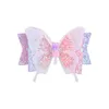 3.5inch Glitter Bow Butterfly Hair Clip Hairpins for Girls Headwear Gradient Rainbow Color Hair Pins Accessories Headwear Party Beach 406 K2