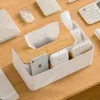 Desktop Lifting Tissue Box Houder Bamboe Inserts Aparte opslag Organizer Woonkamer Koffietafel Houten Servetten Plastic Houder Case YFax3210