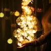 3 M Globe LED Garland Yıldızlı Kristal ING Topu Dize Işıkları Dekorları Perdeler Için Yatak Odası Oturma Odası Balkon Noel Düğün 201023