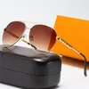 Solglasögon av högsta kvalitet Fashion Designer Glass Lens 62mm Metal Frame UV400 Solglasögon Mens Womens Sun Glasses With Box och Case Edtzh225J