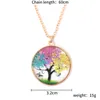 Life Tree Butterfly Necklace Luxury Jewelry Pendants Necklaces Long Chain Dry Flower Necklace