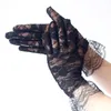 Five Fingers Gloves High Quality Black White Fashion Women Lady Lace Party Sexy Dressy Summer Full Finger Sunscreen For Girls Mittens1
