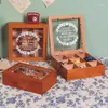 Bamboo Craft Princess Korean Jewelry Box Collezione di contenitori in legno Regalo Borse medie