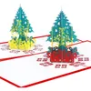 Creative 3D arbre de noël anniversaire cartes de voeux à la main bonne année bénédiction affaires carte-cadeau fournitures de fête de fête