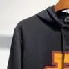 dsquared2 D2 DSQ Erkek gündelik uzun kollu moda kapüşonlu sweatshirt sonbahar ve kış geometrik baskı kazak, siyah ve beyaz her maç mens