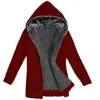 Ekouaer Kvinnors Tjockta Vinterrockar Foder Warmer Hoodie Ladies Coat OuterWear Jacket 201028