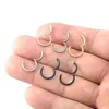 Roestvrij staal scharnierende segment clicker hoepel neus ring septum piercing twist helix kraakbeen oorbel tragus sieraden 8mm