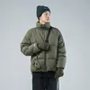 Singleroad Men's Cotton Padded Jacket Winter Coat Parka High Collar Solid Windproof Hip Hop Streetwear Jacket For Men 201127