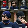 Venda quente de inverno chapéus Beanie chapéu lenço conjunto adulto kids size knit knit tampões