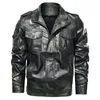 PU-Lederjacke Männer Vintage Revers Motorradjacke Männer Lederjacke Schwarz Dünne Biker Mantel Mode Outwear Kleidung Männer Tops 201120