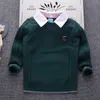 Suéteres formales para niños con cuello vuelto, abrigos de punto gruesos para niños, chaquetas para niños, ropa de primavera y otoño LJ201128