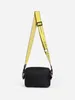 Brand MINI Men off Yellow canvas belt high white Shoulder camera bag waist bags multi purpose satchel Bag Messenger women