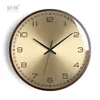 Nordic Luxury Large Wall Clock Wood Living Room Gold Clocks Wall Home Decor Bedroom Modern Design Duvar Saati Gift Ideas FZ109 LJ25326564