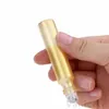 10 ml Mini Roll On Roller Fles Geur Glasflessen Rose Gold Essential Oil Fles Roller Ball Parfum Container 500 Stks T1i3497