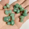 15x20mm Mini Mushroom Stone Carved Natural Quartz Agat Healing Reiki Home Decoration Gem Aquarium Polishing Ornament