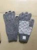 Gebreide handschoenen klassieke ontwerper herfst effen kleur Europese en Amerikaanse brief paar wanten winter mode vijf vinger handschoen zwart grijs 8900