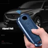 Aluminium Alloy Leather Vehicle Remote Key Fob Case Keys Protect Cover Shell For Mazda 2 3 5 6 BL BM GJ Atenza Axela CX-5 CX-7 CX-3 CX-9 MX-5 Car Accessories