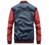 Mens Baseball Faux Leather Jacket Bomber College Jackets Youth Varsity Letterman Coat